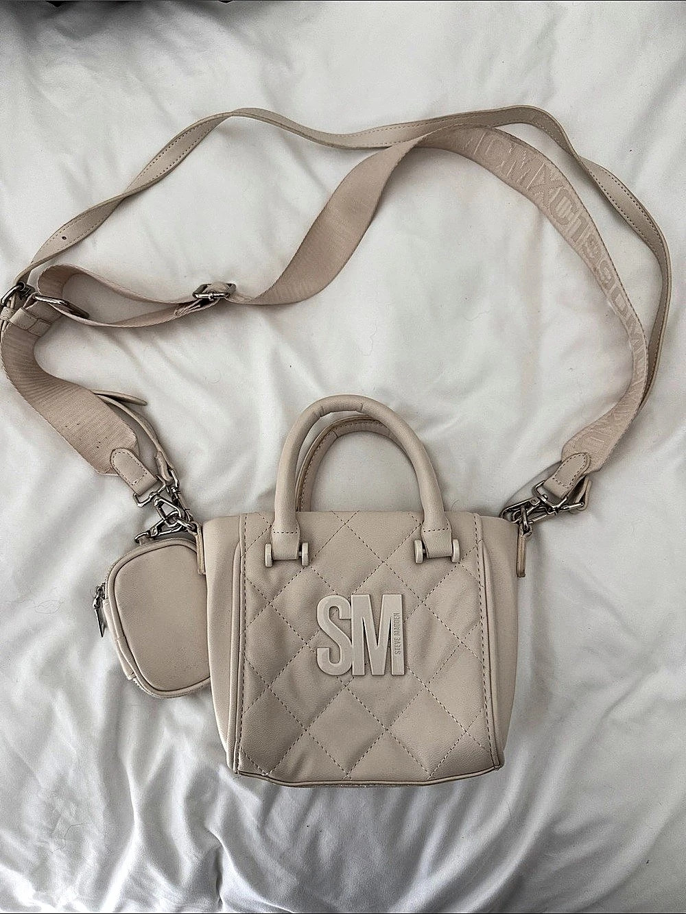 Steve Madden Bsiena Crossbody Bag Beige